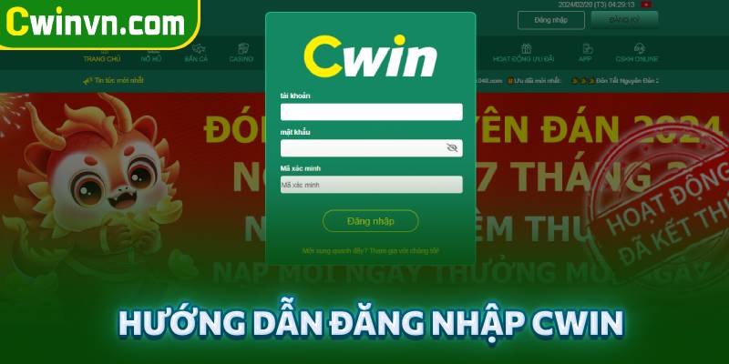 Hướng dẫn các bước đăng nhập Cwin Hướng dẫn các bước đăng nhập Cwin