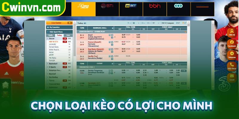 Chọn loại kèo có lợi cho mình Chọn loại kèo có lợi cho mình